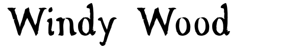 Windy Wood font preview